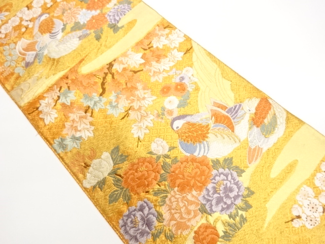 JAPANESE FUKURO OBI / SAGANISHIKI / WOVEN FLOWERS